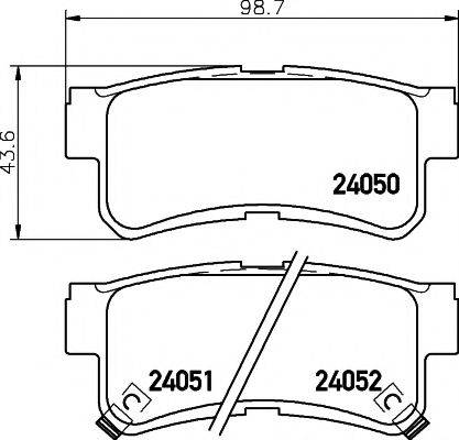 PAGID T1430 Комплект гальмівних колодок, дискове гальмо