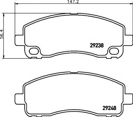 PAGID C7010 Комплект гальмівних колодок, дискове гальмо