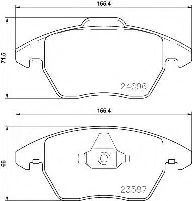 PAGID T2444 Комплект гальмівних колодок, дискове гальмо