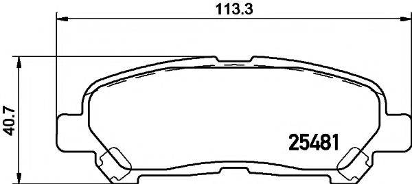 PAGID T2154 Комплект гальмівних колодок, дискове гальмо