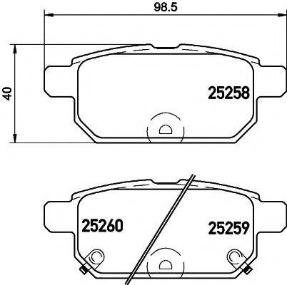 PAGID T2067 Комплект гальмівних колодок, дискове гальмо