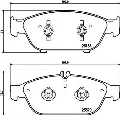 PAGID T3155 Комплект гальмівних колодок, дискове гальмо