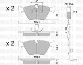 METELLI 2202070K Комплект гальмівних колодок, дискове гальмо