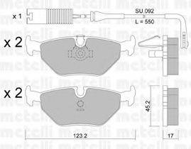 METELLI 2202100K Комплект гальмівних колодок, дискове гальмо