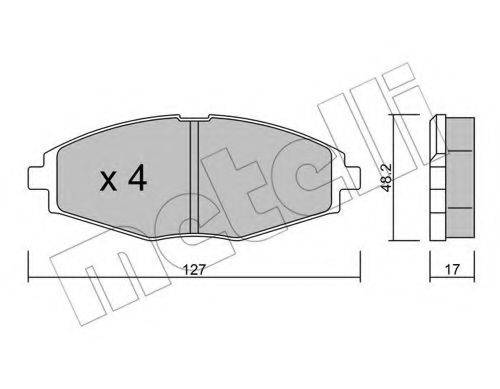 METELLI 2202930 Комплект гальмівних колодок, дискове гальмо