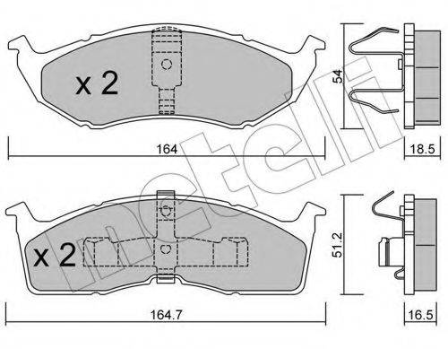 METELLI 2203560 Комплект гальмівних колодок, дискове гальмо