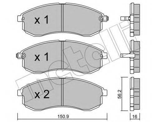 METELLI 2204820 Комплект гальмівних колодок, дискове гальмо