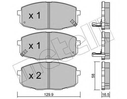 METELLI 2205130 Комплект гальмівних колодок, дискове гальмо