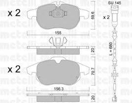 METELLI 2205400K Комплект гальмівних колодок, дискове гальмо