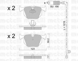 METELLI 2205603K Комплект гальмівних колодок, дискове гальмо