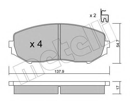 METELLI 2207660 Комплект гальмівних колодок, дискове гальмо