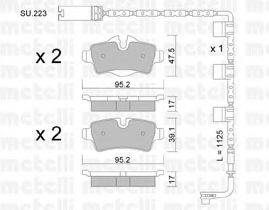 METELLI 2207690K Комплект гальмівних колодок, дискове гальмо