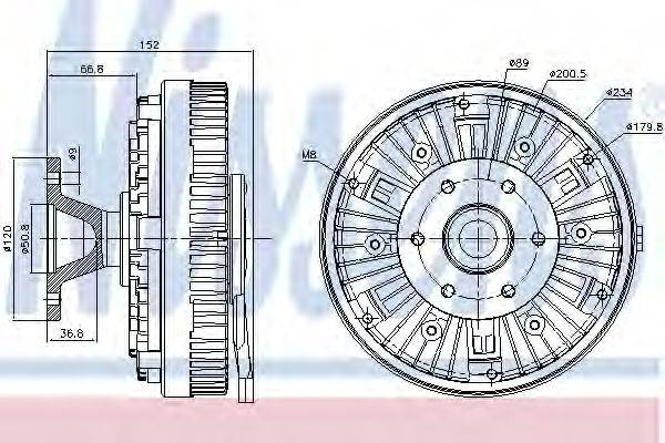 NISSENS 86042 Зчеплення, вентилятор радіатора