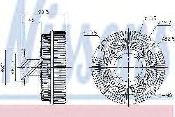 NISSENS 86054 Зчеплення, вентилятор радіатора