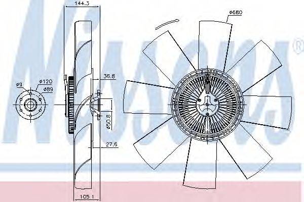 NISSENS 86067 Вентилятор, охолодження двигуна