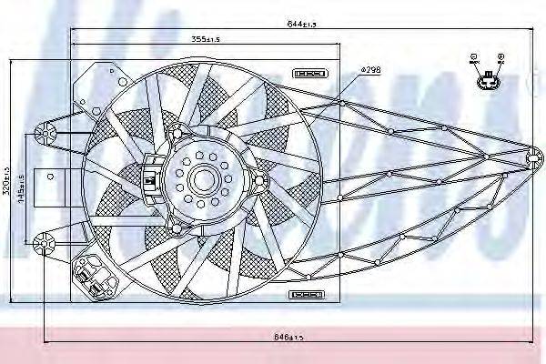 NISSENS 85150 Вентилятор, охолодження двигуна