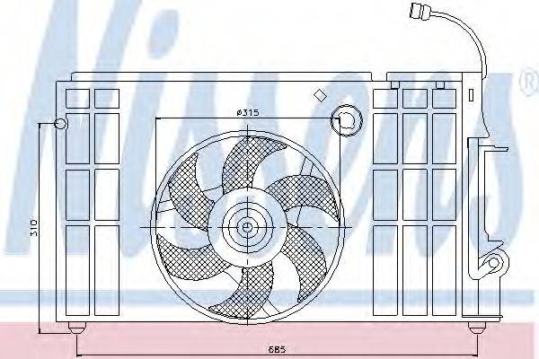 NISSENS 85326 Вентилятор, охолодження двигуна