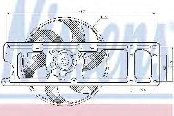 NISSENS 85597 Вентилятор, охолодження двигуна