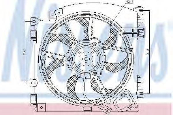 NISSENS 85598 Вентилятор, охолодження двигуна