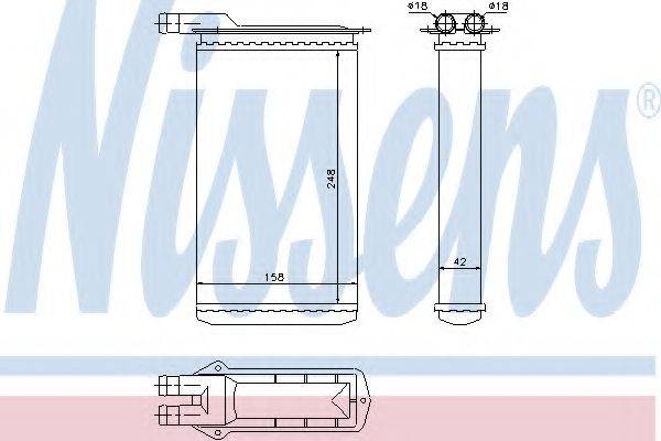 NISSENS 71942 Теплообмінник, опалення салону