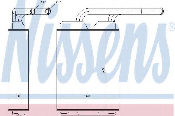 NISSENS 73349 Теплообмінник, опалення салону