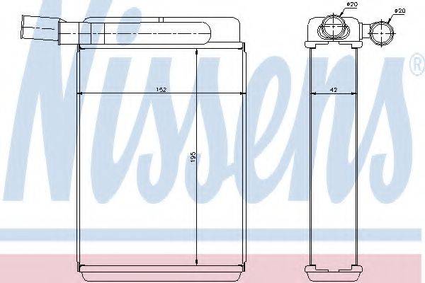 NISSENS 77601 Теплообмінник, опалення салону