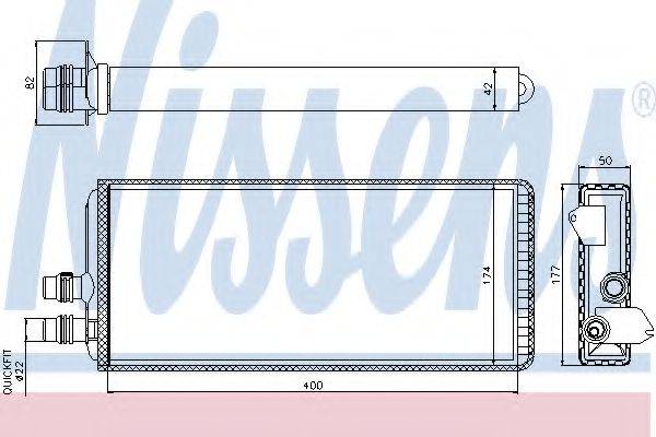 NISSENS 71815 Теплообмінник, опалення салону