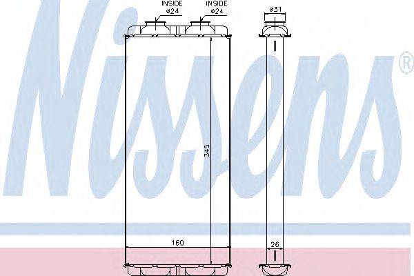 NISSENS 72048 Теплообмінник, опалення салону