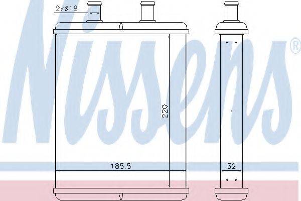 NISSENS 71817 Теплообмінник, опалення салону