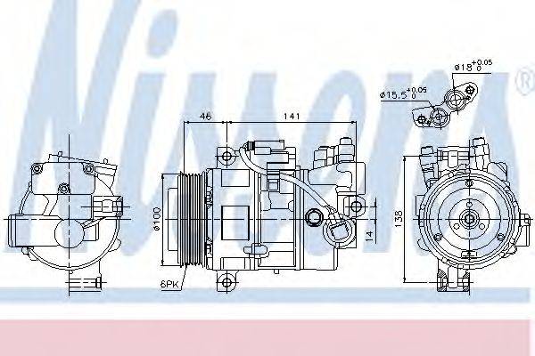 NISSENS 89043 Компресор, кондиціонер