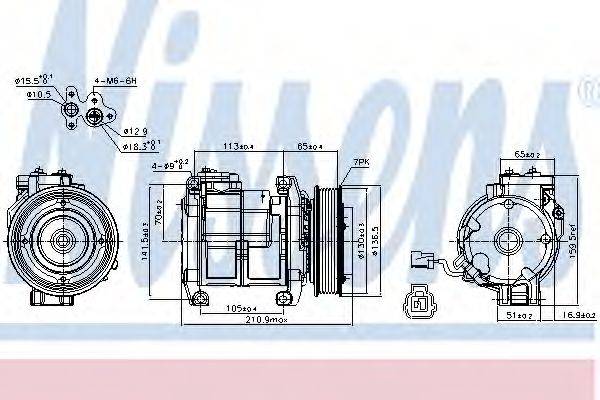 NISSENS 89084 Компресор, кондиціонер