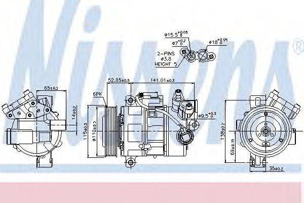 NISSENS 89086 Компресор, кондиціонер