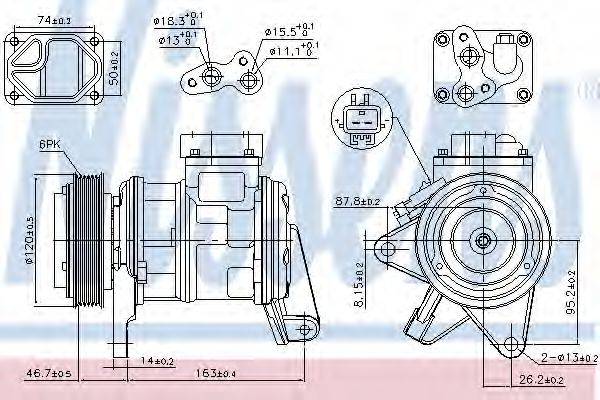 NISSENS 890087 Компресор, кондиціонер