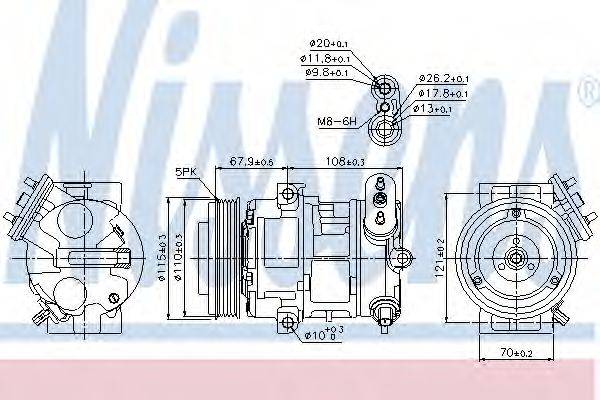 NISSENS 89100 Компресор, кондиціонер