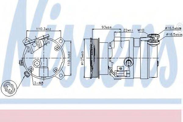 NISSENS 89106 Компресор, кондиціонер