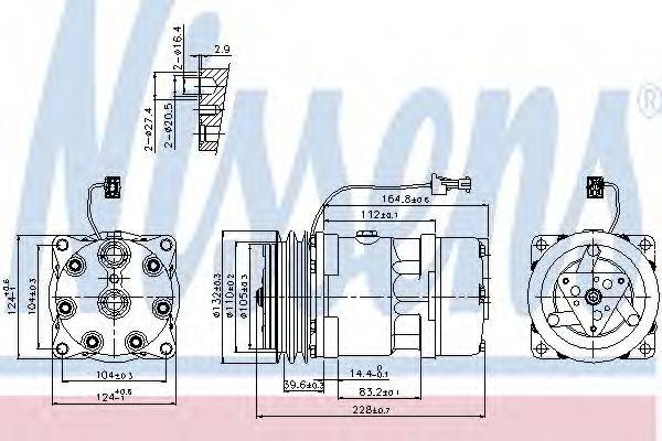 NISSENS 89141 Компресор, кондиціонер