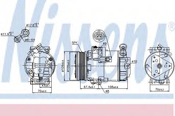 NISSENS 89215 Компресор, кондиціонер