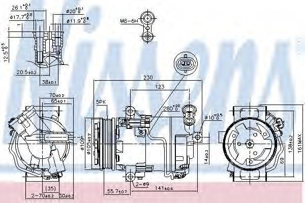 NISSENS 89216 Компресор, кондиціонер