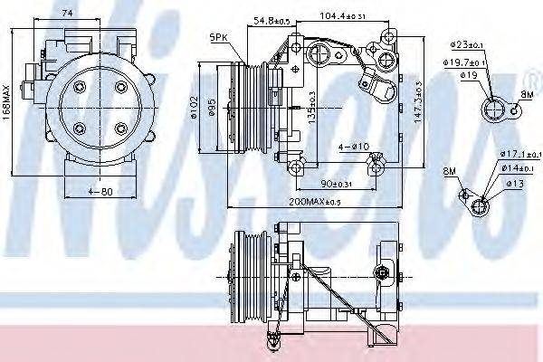 NISSENS 89227 Компресор, кондиціонер