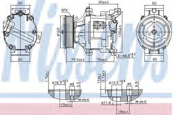 NISSENS 89324 Компресор, кондиціонер