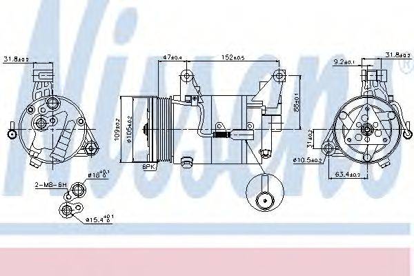 NISSENS 89340 Компресор, кондиціонер