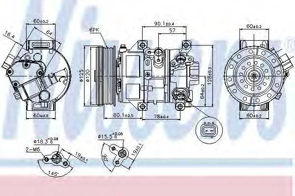 NISSENS 89345 Компресор, кондиціонер