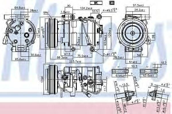 NISSENS 89351 Компресор, кондиціонер