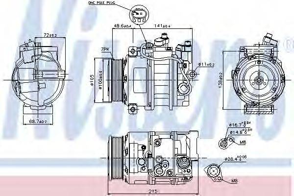 NISSENS 89520 Компресор, кондиціонер