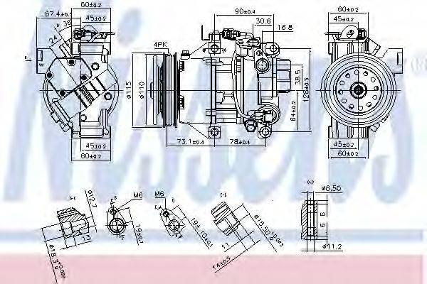 NISSENS 89528 Компресор, кондиціонер