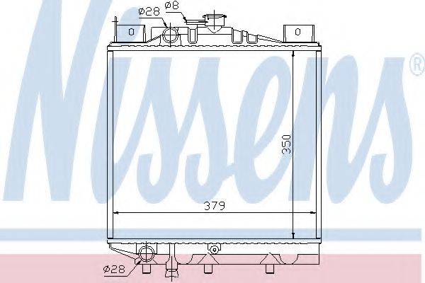 NISSENS 64080 Радіатор, охолодження двигуна