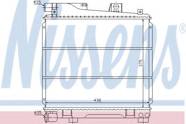 NISSENS 60701 Радіатор, охолодження двигуна