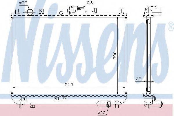 NISSENS 624091 Радіатор, охолодження двигуна