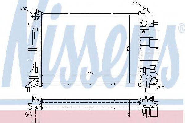 NISSENS 64038A Радіатор, охолодження двигуна