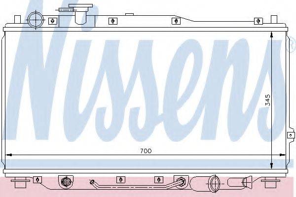NISSENS 66605 Радіатор, охолодження двигуна